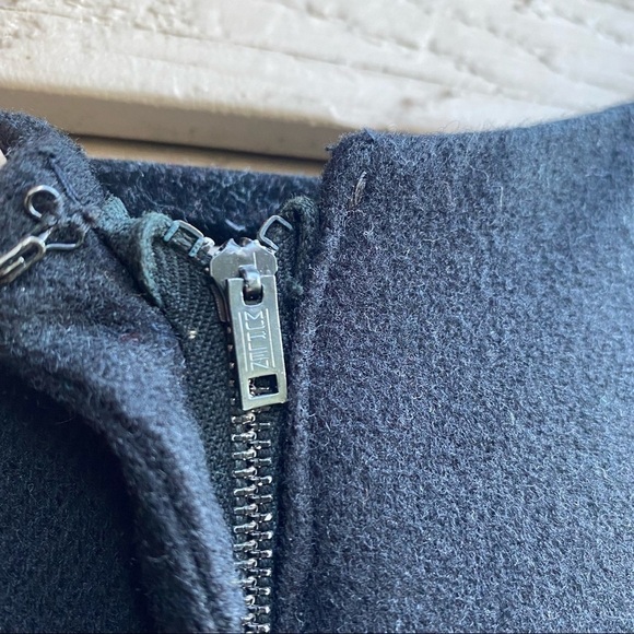 50s Vintage Black with Red & White Stripe Day Dress Nautical Dress ALCO - Picture 5 of 11